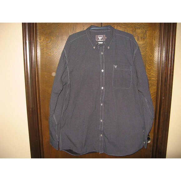 Mens Cowboy Hardware Black Geometric Pattern LS Western Cowboy Shirt Size XL - Picture 1 of 3